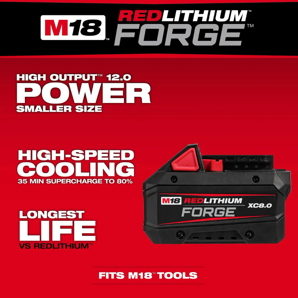 Milwaukee M18 REDLITHIUM FORGE XC8.0 Battery Pack from GME Supply